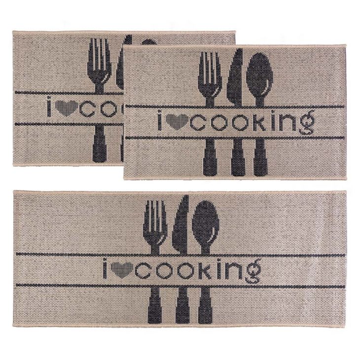 Kit Cozinha 3 Peças Eco Nature Cooking 77 Bege-Chumbo