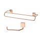 Kit banheiro lavabo 2 peças rosé gold Future porta toalha banho duplo e papeleira