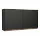 Armário de Cozinha Aéreo 120 cm 2 Portas Preto Reims Madesa