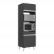 Paneleiro 2 Portas 63cm para Forno e Microondas Veneza Multimóveis V3679 Preto/Branco