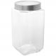 Pote de Vidro Tampa Metal Lyor Gastro 1,7L Prata Porta Manti