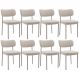 Kit 08 Cadeiras Estofadas Para Sala De Jantar Melina Base Arena L02 Bouclê Creme - Lyam Decor