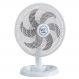 Ventilador Mesa Lorena Branco Oscilante 127V Pás Prata