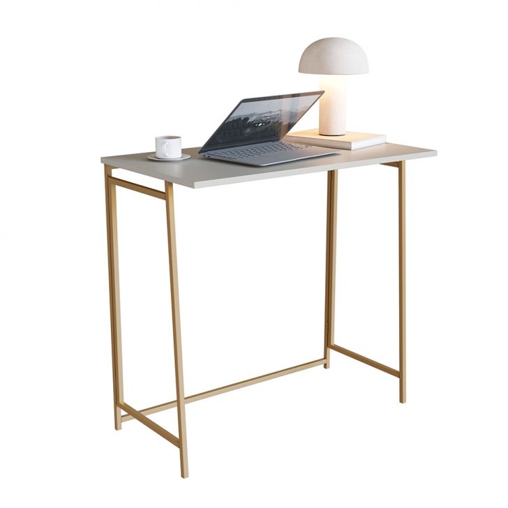 Escrivaninha Dobrável Slim Arenas e Dourada