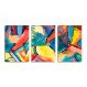 Trio de quadros decorativos Slim Colorful Grande 130x60cm