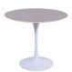 Mesa Saarinen Redonda Fórmica Preta 137cm - Base Branca