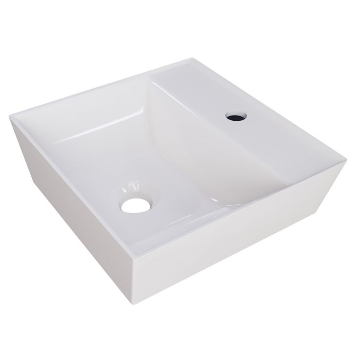 Cuba Pia de Apoio Para Banheiro Quadrada 33cm Aya C08 Bege - Mpozenato