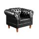 Poltrona Chesterfield Duque Dom Pedro Com Capitonê - Preto