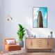 Quadro Flatiron Building New York 86x60 Filete Marrom