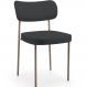 Cadeira Decorativa Sala De Jantar Melina Base Arena L02 Linho Chumbo - Lyam Decor