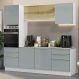 Armário de Cozinha Completa 240cm Branco/Cinza Lux Madesa 08