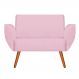 Namoradeira Jolly Decorativa Exclusiva Suede Rosa Bebê Kasa Sofá