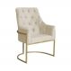 Poltrona Decorativa Vick Veludo Bege - Montanaris Decor
