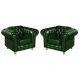 Kit 02 Poltronas Decorativa Chesterfield Capitonê Luís Xv - Couríssimo Verde