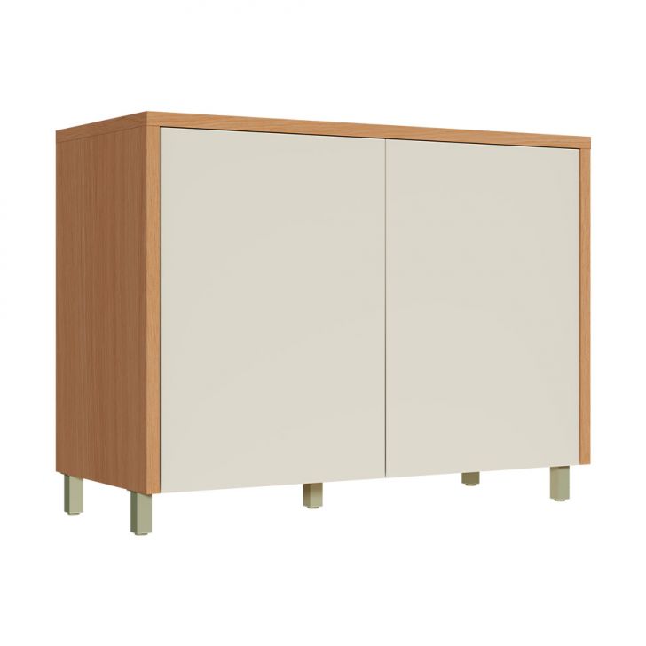 Balcão de Cozinha Condessa com Tampo 2 Portas Carvalho e Greige