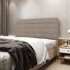 Cabeceira Atlas 195 para Cama King Z-003 Sued Bege Aradecor