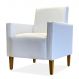 Poltrona Decorativa Para Sala Pé Madeira Gabi Corino Branco - Phoenix