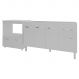 Balcão Armário Cozinha Gabinete de Pia 140 cm Camila e Balcão Amanda Para Microondas e Forno Elétrico Branco