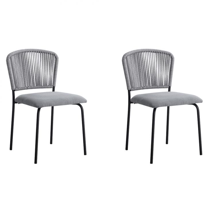 Conjunto com 2 Cadeiras Kimmie Cinza