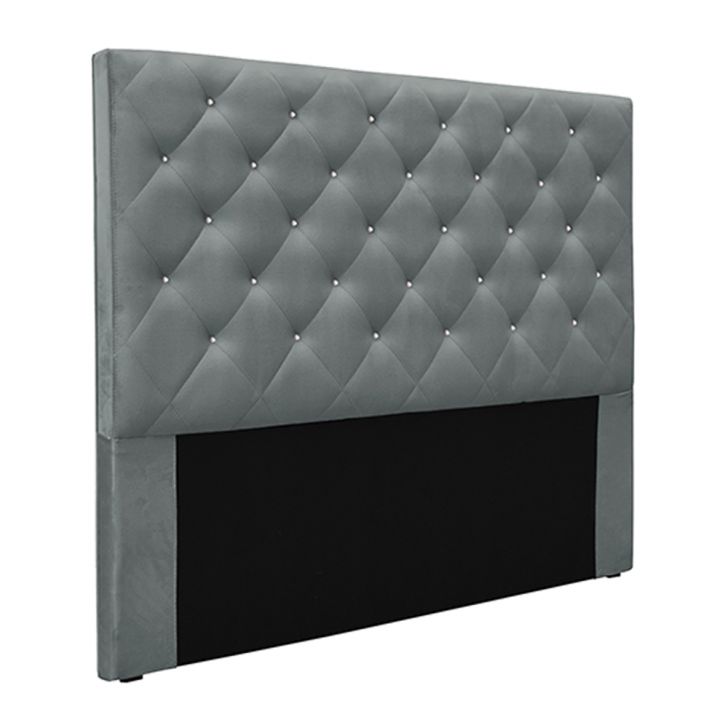 Cabeceira Decorativa Queen Size 1,60M Tàzio Veludo Cinza G63 - Gran Belo