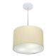 Pendente Cilíndrico Md-4211 Cúpula em Tecido 35x25cm Algodão Crú - Bivolt