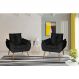 Kit 2 Poltronas Opala Decorativa Suede Preto Dal Poz Estofados