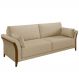Sofá Living 3 Lugares 222cm Pés Madeira Roya M22 Linho Bege - Mpozenato