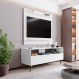 Conjunto Rack Bancada e Painel Adawi/Linden MDP/BP para TVs até 55 Branco G96 - Gran Belo