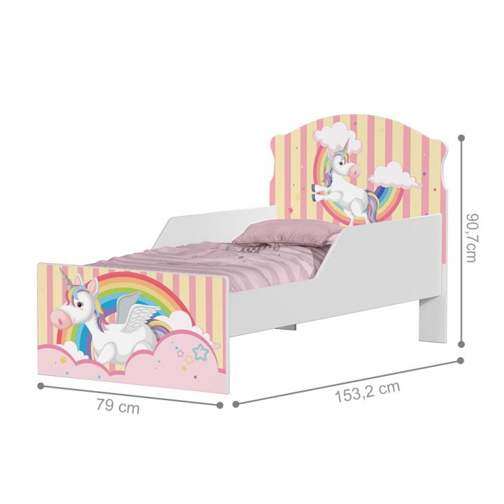 MINI CAMA UNICÓRNIO MEIGO COM COLCHÃO