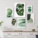 Kit 6 Quadros Decorativos Abstratos Verdes - com vidro