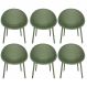 Kit 6 Poltronas Área Externa de PP Marina com Base Desmontável Verde G56 - Gran Belo