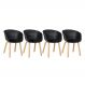 Kit 4 cadeiras Cassia Preto