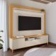 Estante para Home Theater e TV até 70 Polegadas Munique 3 Portas Off White e Tauari