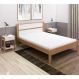 Cama Casal CM8005 E 02 Mesas De Cabeceira AZ1016 QT3 Amendoa Branco Tecno Mobili