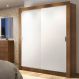 Guarda-Roupa Solteiro Madesa Dallas Plus 2 Portas de Correr 4 Gavetas - Rustic/Branco