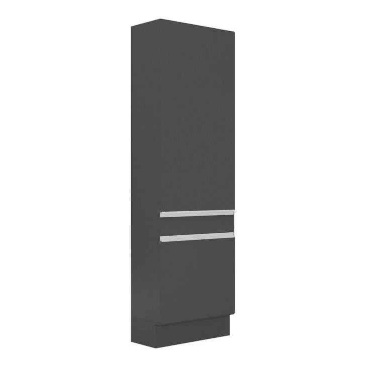 Paneleiro 2 Portas 62cm com Rodapé Veneza Multimóveis V2121 Preto/Branco