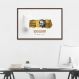 Quadro 1 Milhão de Reais Gold 60x43 Caixa Marrom