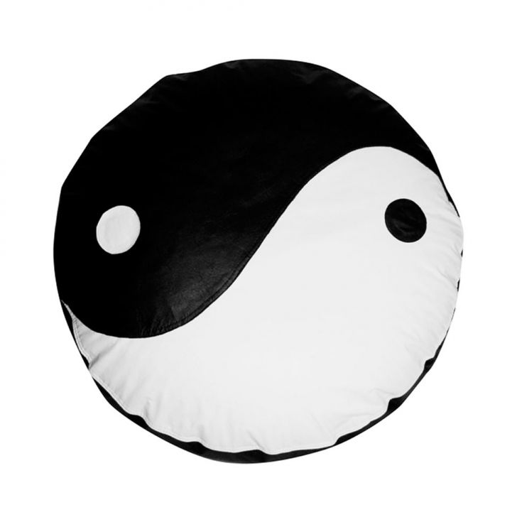 Puff Pastilha Yn Yang Preto e Branco