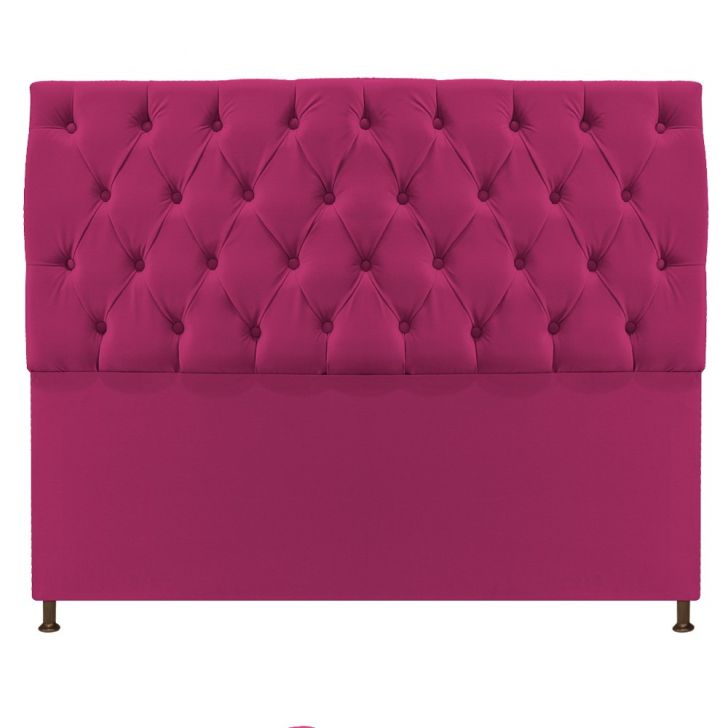 Cabeceira Sofia 160 cm Queen Size Suede Pink - Amarena Móveis