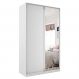 Image of Guarda-Roupa Solteiro com Espelho Zermatt 100% MDF 2 Portas 3 Gavetas Branco RR985CL09AVMMOB