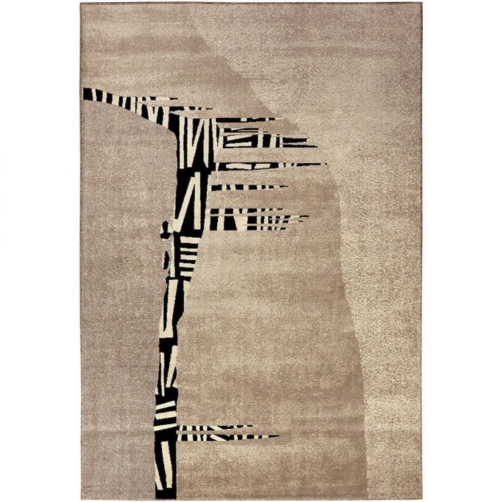 Tapete Ancestralidade Fossil Retangular Veludo (200x290) Bege