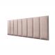 Placas Cabeceira Modulada Reta Adesiva Queen Estofada 160cm x 60cm Kit 8 Placas - Veludo Nude