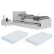 Conjunto Quarto Bicama com Colchão e Baú/Mesa de Cabeceira Multimóveis MP4223 Branco