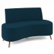 Sofá 2 Lugares para Sala Living 160cm Pés Palito Tamar Z08 Veludo Azul - Mpozenato