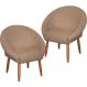2 Poltronas Decorativa Moderna para Sala de Estar Recepção Reforçada MOBLAN decor