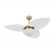 Ventilador de Teto Kovalski Dourado 3 Pás Palmae Branco 127V