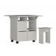 Conjunto de Mesa de Cozinha Dobrável 4 Lugares Balsamo Branco
