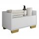 Gabinete Armário Banheiro 80cm Multimóveis V5001 Branco/Natural