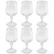 Conjunto 6 Taças Para Água Vinho Suco 350ml Plástico UZ Axé Transparente Bebidas