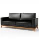 Sofá Living 180cm 3 Lugares Kayrós D05 Sintético Preto - Mpozenato
